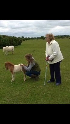 Pauline at The New Forest with Gabriella