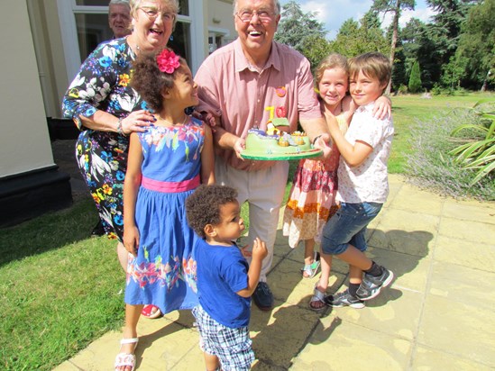 June 2017 - Pat and Pete with the grandchildren