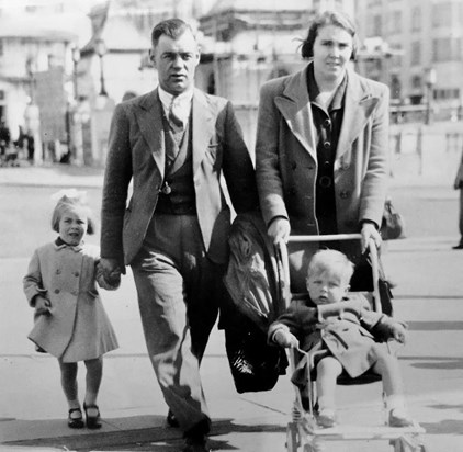 Family Mason. Dad in the pushchair! 