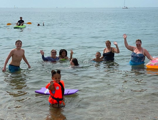Swimming at Hayling Island! August 2020