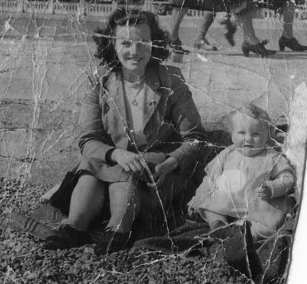 Mum as a baby with her Mum, 1947