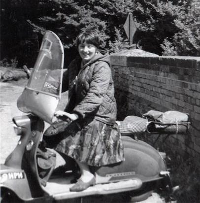 One of many trips on the Lambretta, 1960s