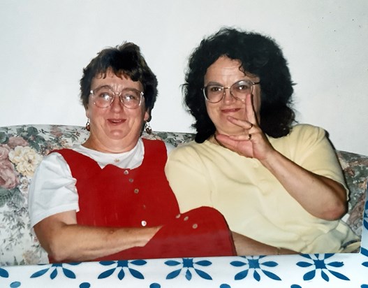 Mum and Pam, early 90s.