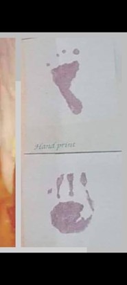 Jaxson's Tiny hand and foot 