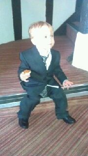 your greatgrandson jude with his first suit he misses you so much to dad xxxxxx