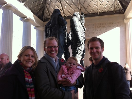 Visiting Bomber Command Memorial on Remembrance Sunday