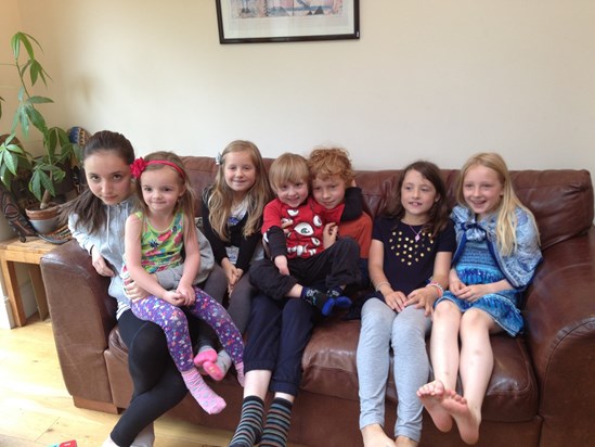 Charlie and Esther with Graham-Yooll and Stibbe cousins (summer 2013)