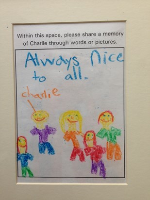 Anonymous artwork left behind at The Peoples Church after Charlie's memorial service