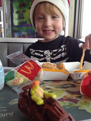 Lunch at McDonalds--"A little bit naughty'