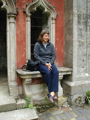 Janet in July 2003, possibly at Berkeley Castle