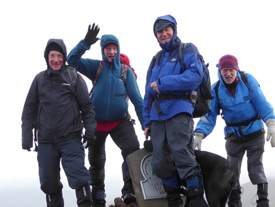 35. Geo with Roy, Jay and Ken, Pen y Fan, Brecon January 2016