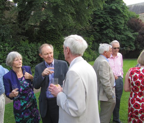 23. Geo with Mary and Roy, at Paul and Janet Mann's 70th birthday celebration, June 2014