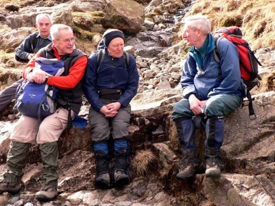 13. Geo with Roy and Alex and Paul Chambers,  Borrowdale YHA, March 2010