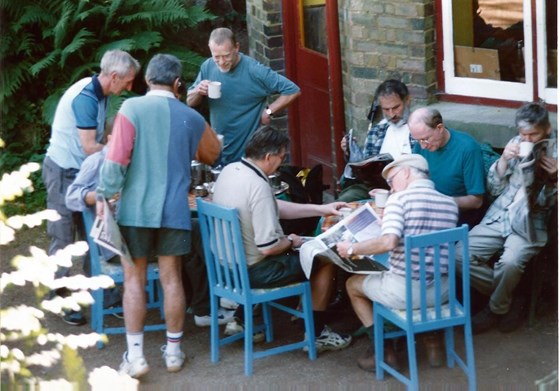 2. Geo with fellow Strollers, Malvern Hills September 1998