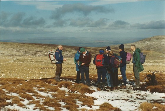 1. Geo's first walk with the group, Capel y fin YHA, Black Mountains, Wales, March 1997, although he had been on walks with Roy, Jay and me during 1996. 