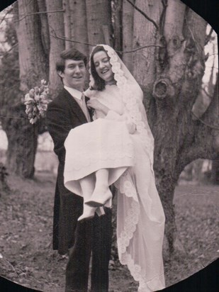 Diane on her wedding day with husband Stan