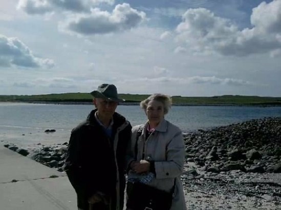 John and Barbara enjoying the Outer Hebridean sunshine