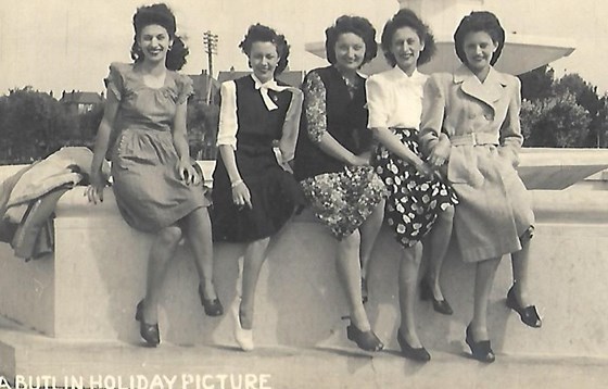 Vera with friends at Butlins.