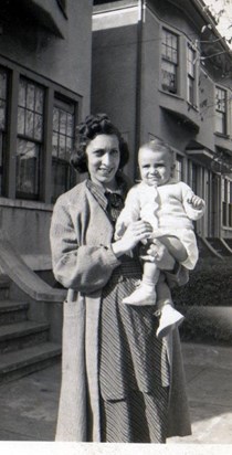 George and his mom Connie at 8 months