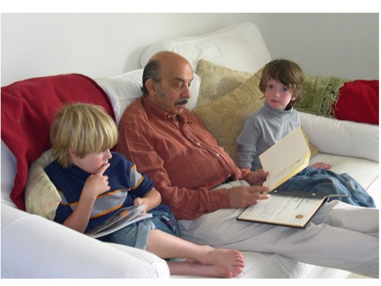 George with his grandchildren.  2006