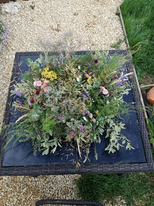 These were cut from Pauline's lovely garden, which she loved so much.
