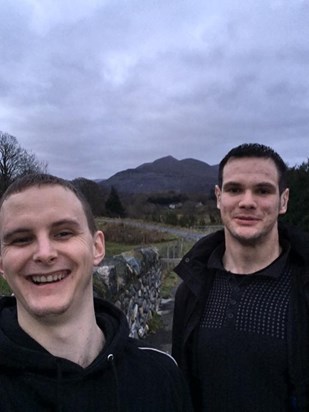 Me and gaz up wales before we hit zip world 