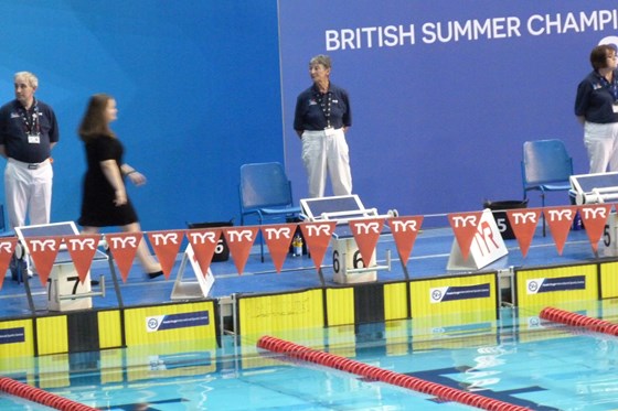 Julia Officiating at Sheffield Pond Forge pool for the British Summer Championships 2017