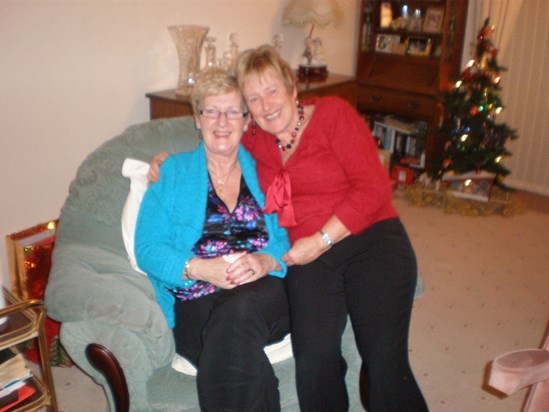 Annette and Kathy - At Maura's - December 2010 x