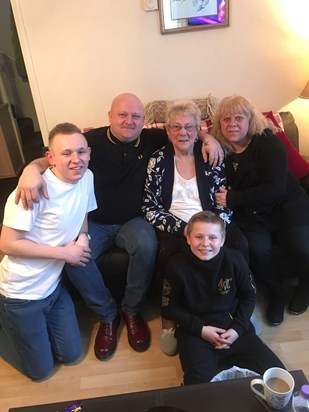 Danny, Mum and the grandkids 