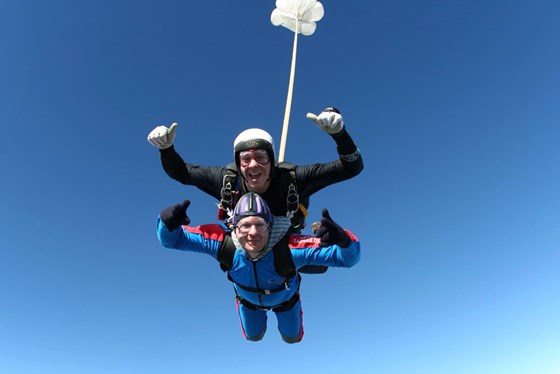 Sponsored sky dive for Pancreatic Cancer