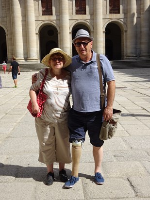 Leonie and Andrew at El Escorial in Spain