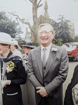 Tony at Jacqueline's wedding, taken by John Woodliffe