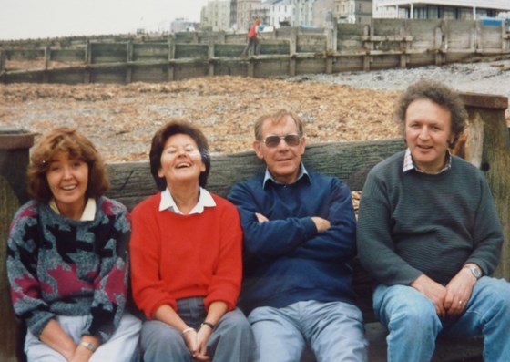 Kath, Margaret, John and Colin - don't know where, don't know when!