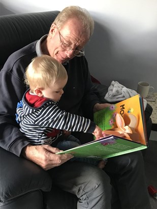 Where all the Grandchildren loved to sit, on his lap reading books. 