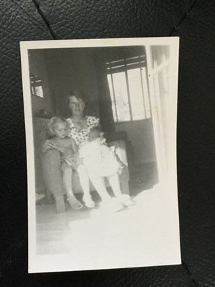 Roy as a baby in Cyprus where he was born,  with his mother a sister Julia