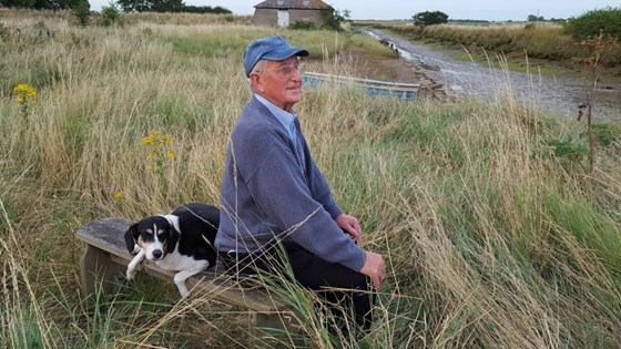 John lewis, dad, with daphne at beaumont quay