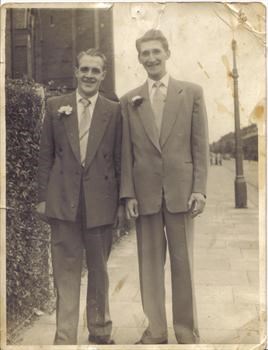 Our Dad and our uncle Booby, at mum and dad's wedding, tooting boy's lol xxxxx