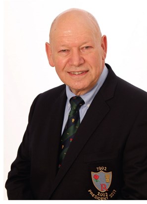 Alan in his President's photo for Manchester and District Referees Society