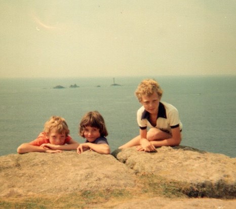 Stu, me & Ian on holiday many, many years ago ...