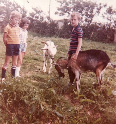 Stu, Julie, Ian ... and goats