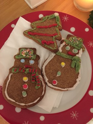 Gingerbread biscuits made by Millie