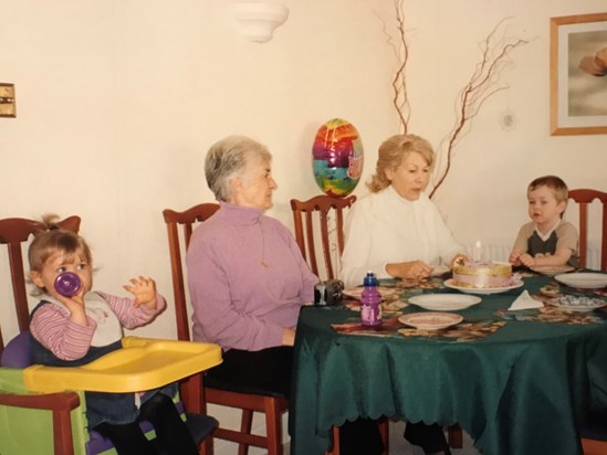 Lewis and Erin with Grandma Marina and Auntie Barbara xx