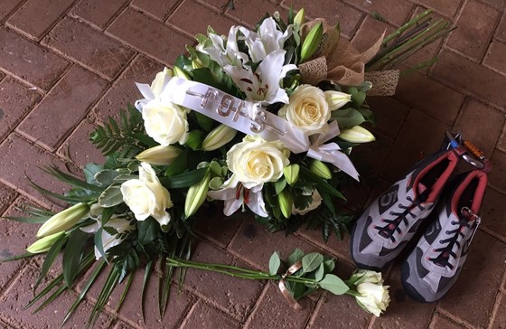 Floral tribute for Wesley Musall