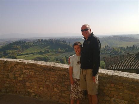 Dad and Louis in Tuscany
