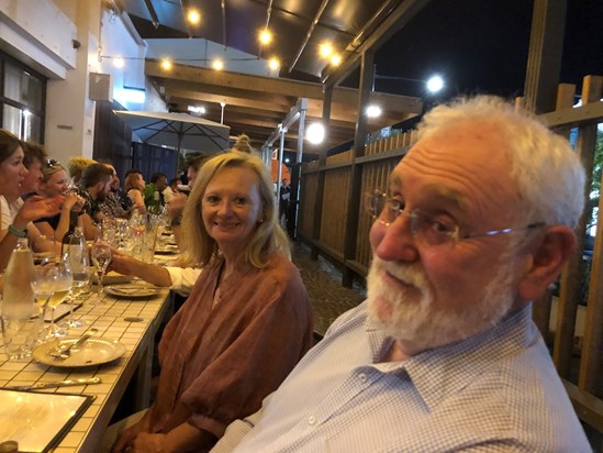 The Last Supper.... Mike at the ANZHMG Introductory Course in Diving and Hyperbaric Medicine Dinner 8th March 2023 Fremantle