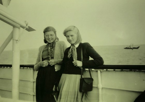 Swedish exchange 1947, with Ulla