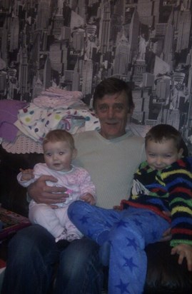 Davie with grandkids Ollie and Mia