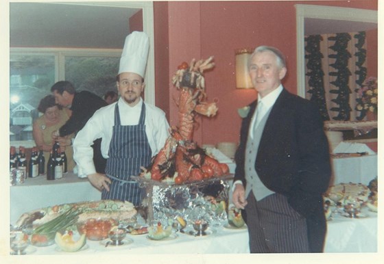 Pedro in Whites with Staff at Countryman Hotel Gower 2