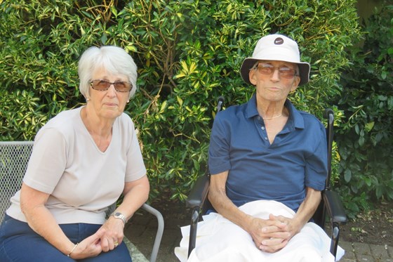 Ron with Diane - last year and first time he'd left the house since being discharged from hospital