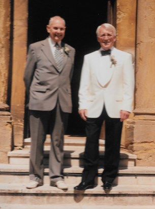 Ron with Vic - Ron asked Vic to be our Best Man & Vic said he'd be delighted to return the favour as Ron had been his Best Man when he had married Jean. 